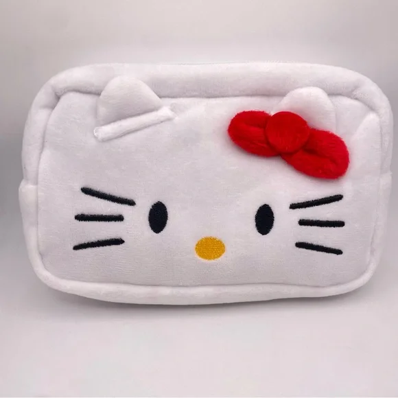HELLO KITTY 💘| Plush Makeup Bag | Classic White (Brand New!) ✨ - Picture 1 of 8